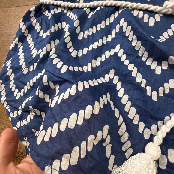 Mud Pie Women's Allison Strapless Navy Blue Chevron Swim Cover-Up NWT L (12-14) - Picture 4 of 10